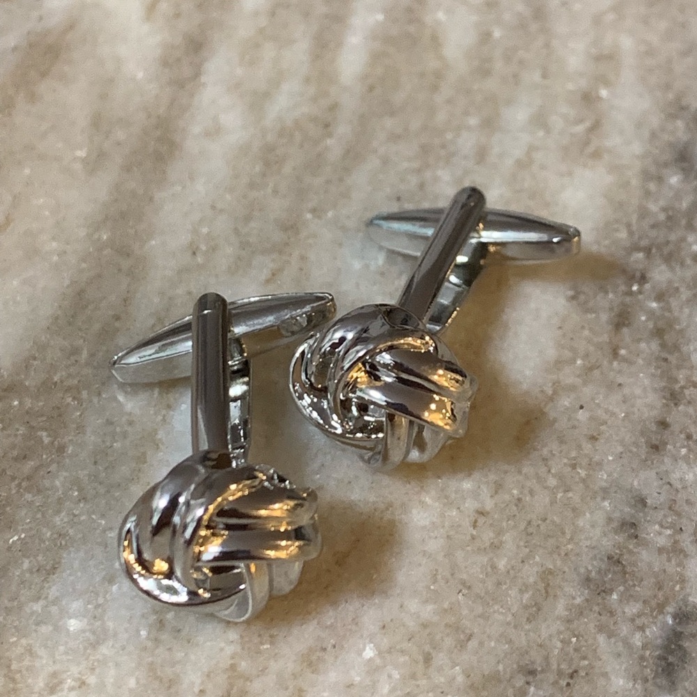 Silver Knot Cufflinks NWOT